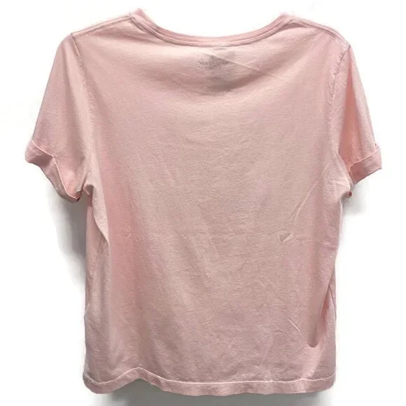 Kate Spade Pink w/Red Glitter Cotton Graphic Shirt - Picture 2 of 4